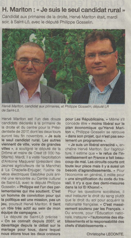 2016 07 28 Ouest France Visite Mariton 228072016