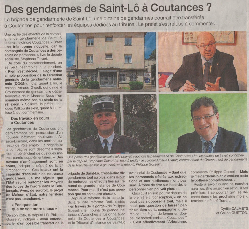 2016 07 11 Déplacement gendarmerie STLO Coutances13072016