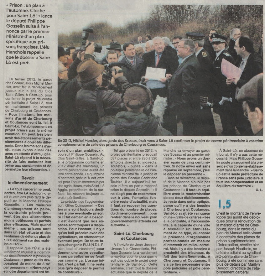 Article prison Presse de la Manche 1